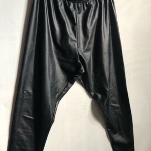 Xhiliration brand XL black faux leather leggings